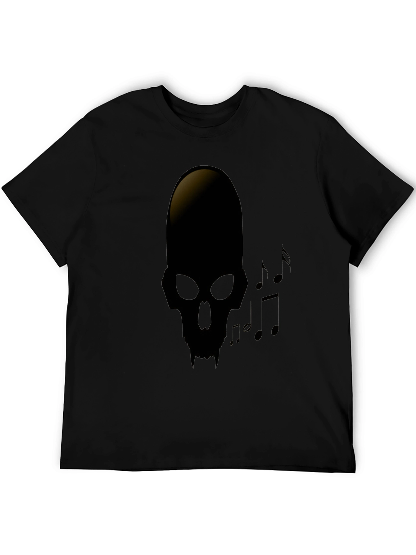 Skull Music Note Graphic Tee - Dark Style