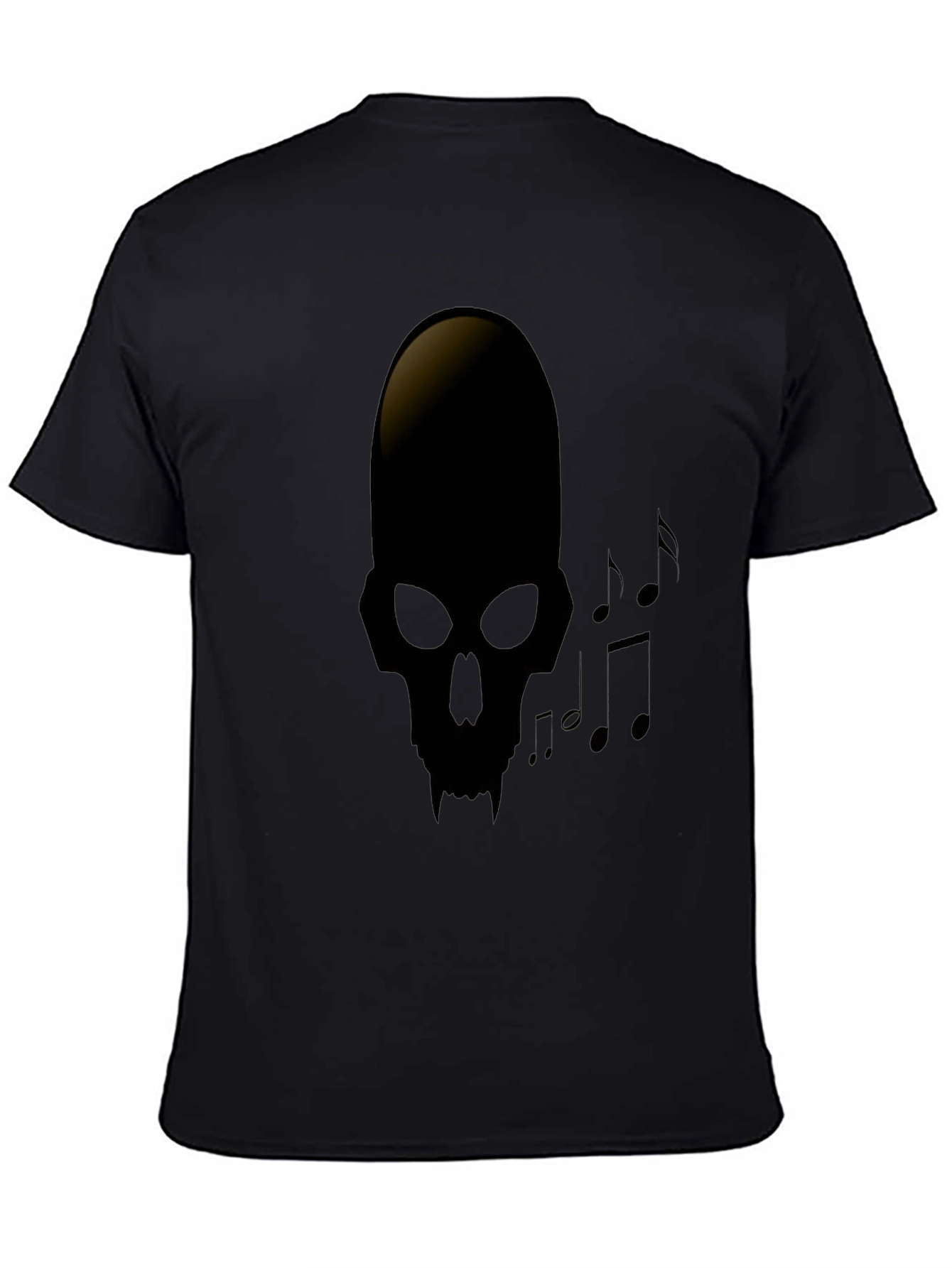 Skull Music Note Graphic Tee - Dark Style