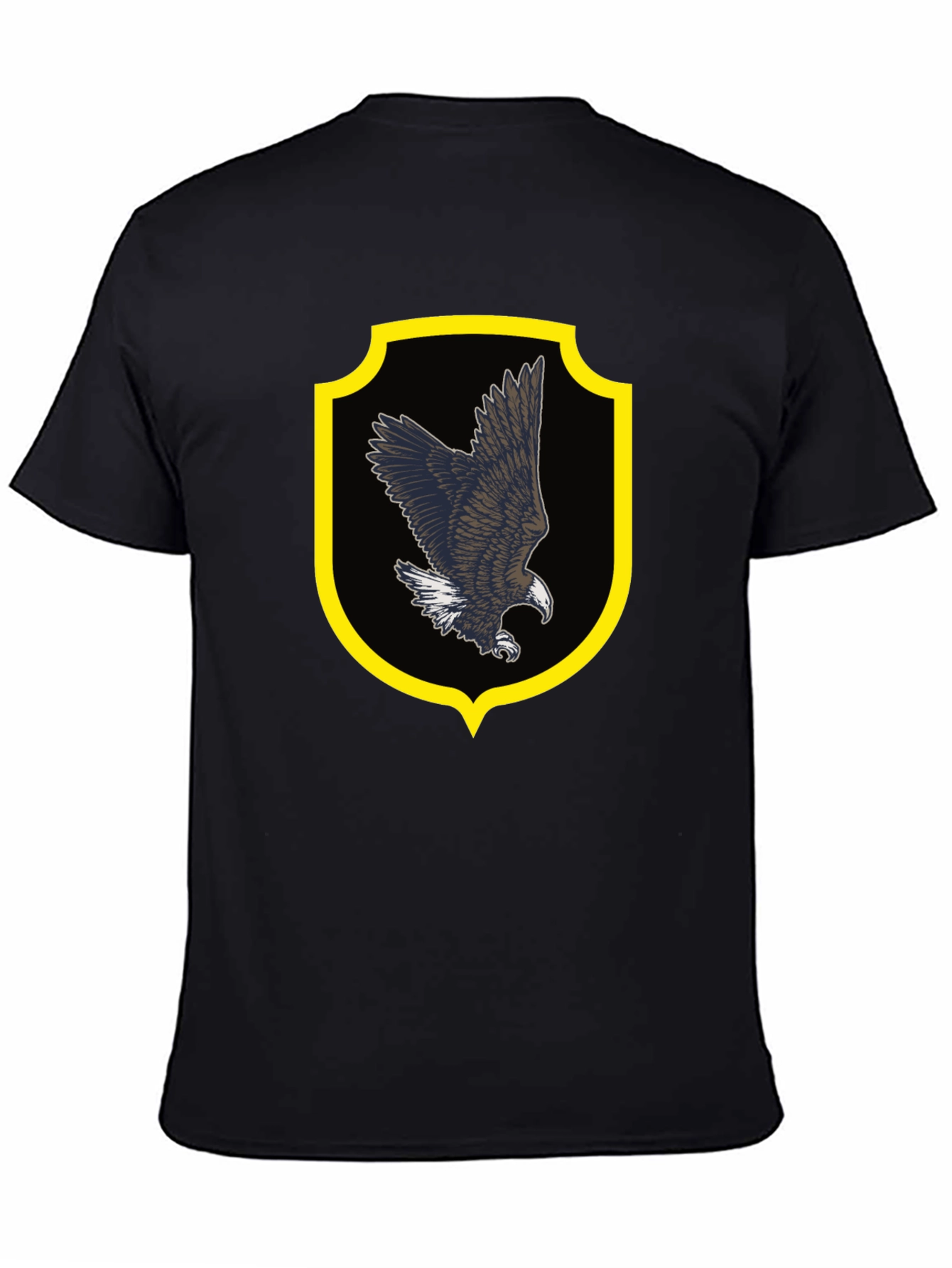 Eagle Crest Graphic Tee - Black Cotton Shirt