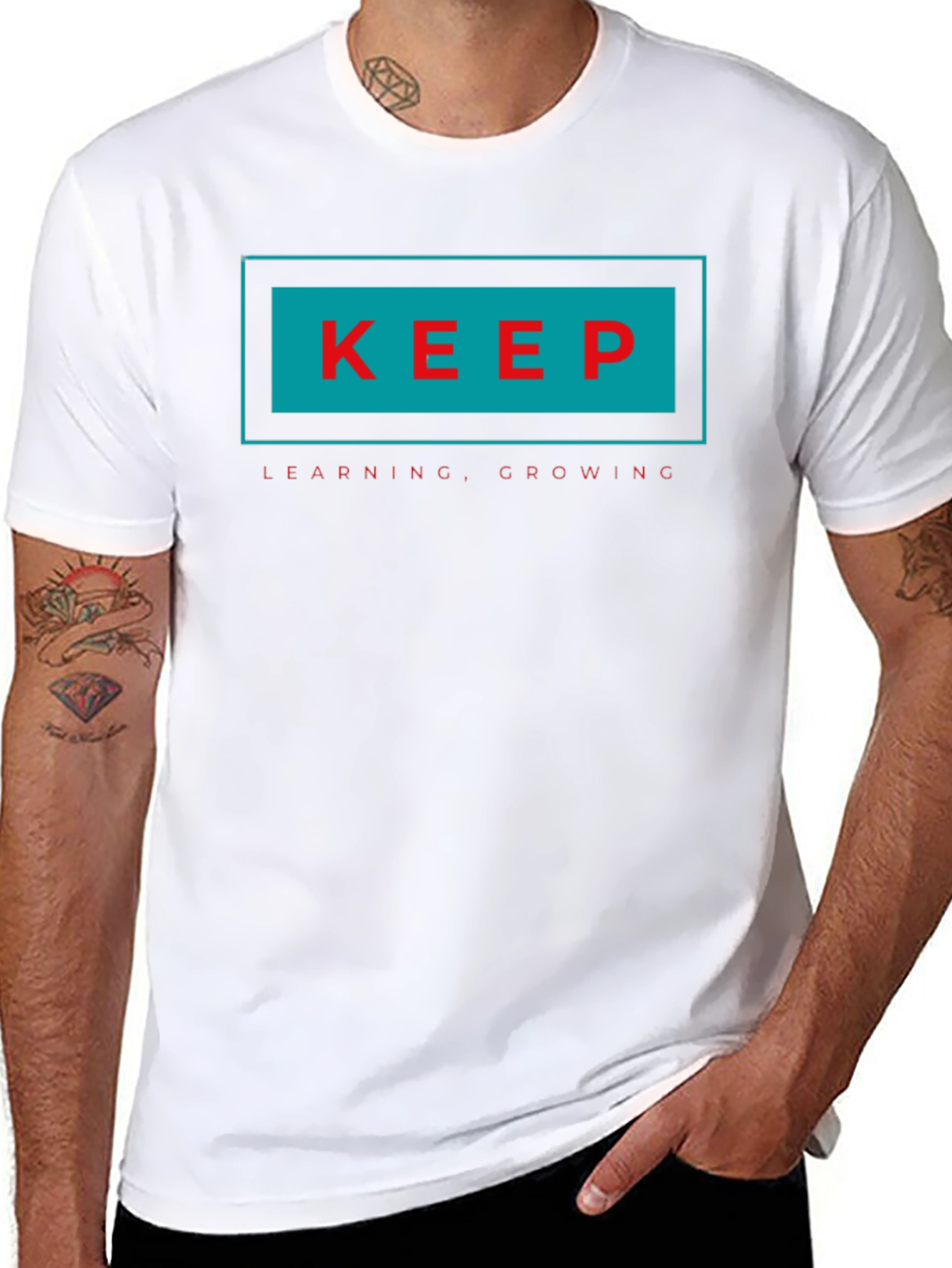 Keep Learning Growing T-Shirt - Black
