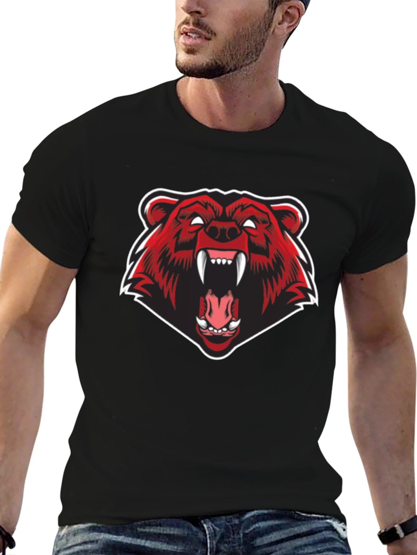 Bear Graphic Black T-Shirt