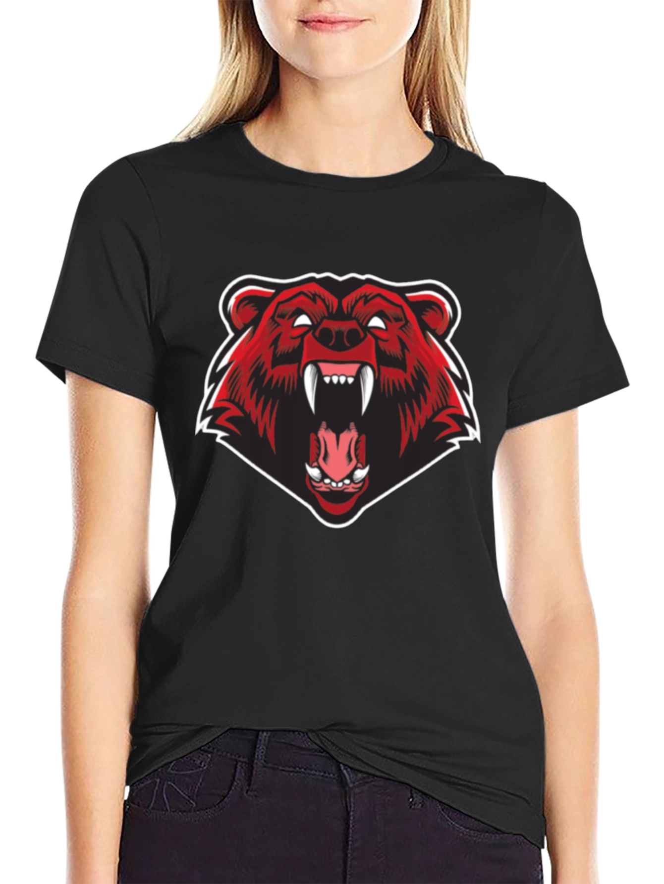 Bear Graphic Black T-Shirt