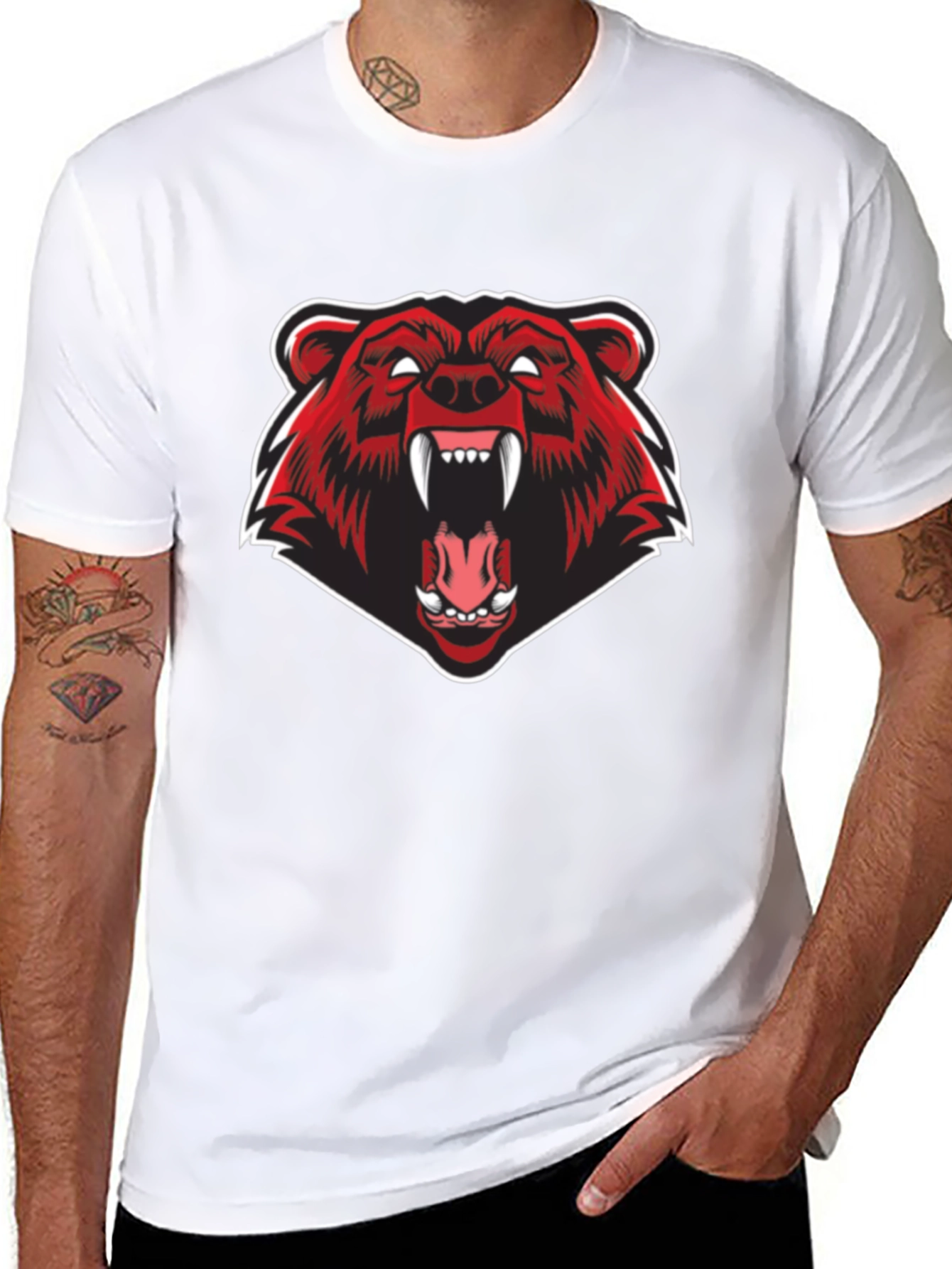 Bear Graphic Black T-Shirt