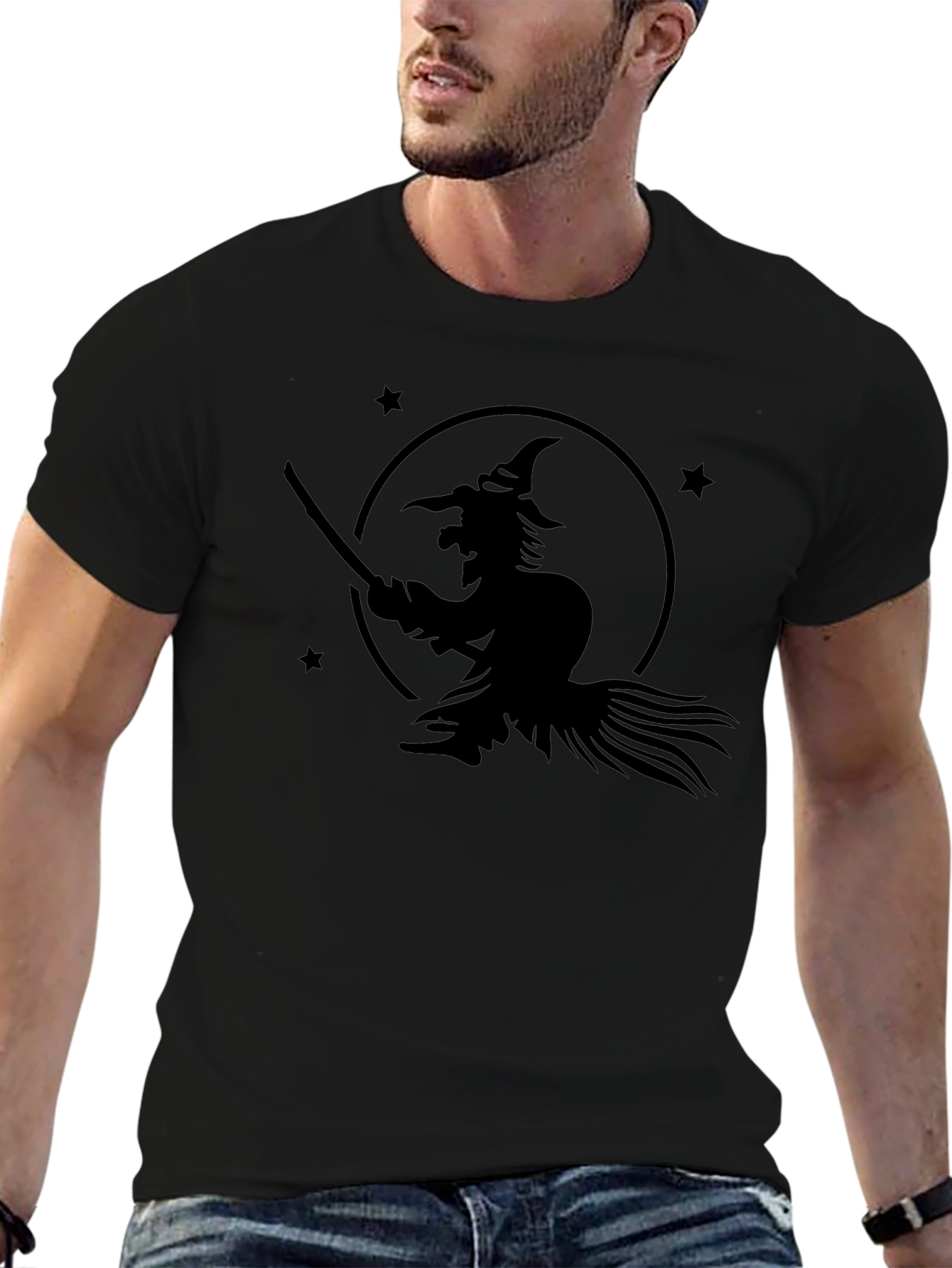 Witch Silhouette T-Shirt - Halloween Graphic Tee