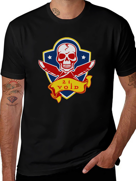 21 Void Skull and Knives Graphic T-Shirt