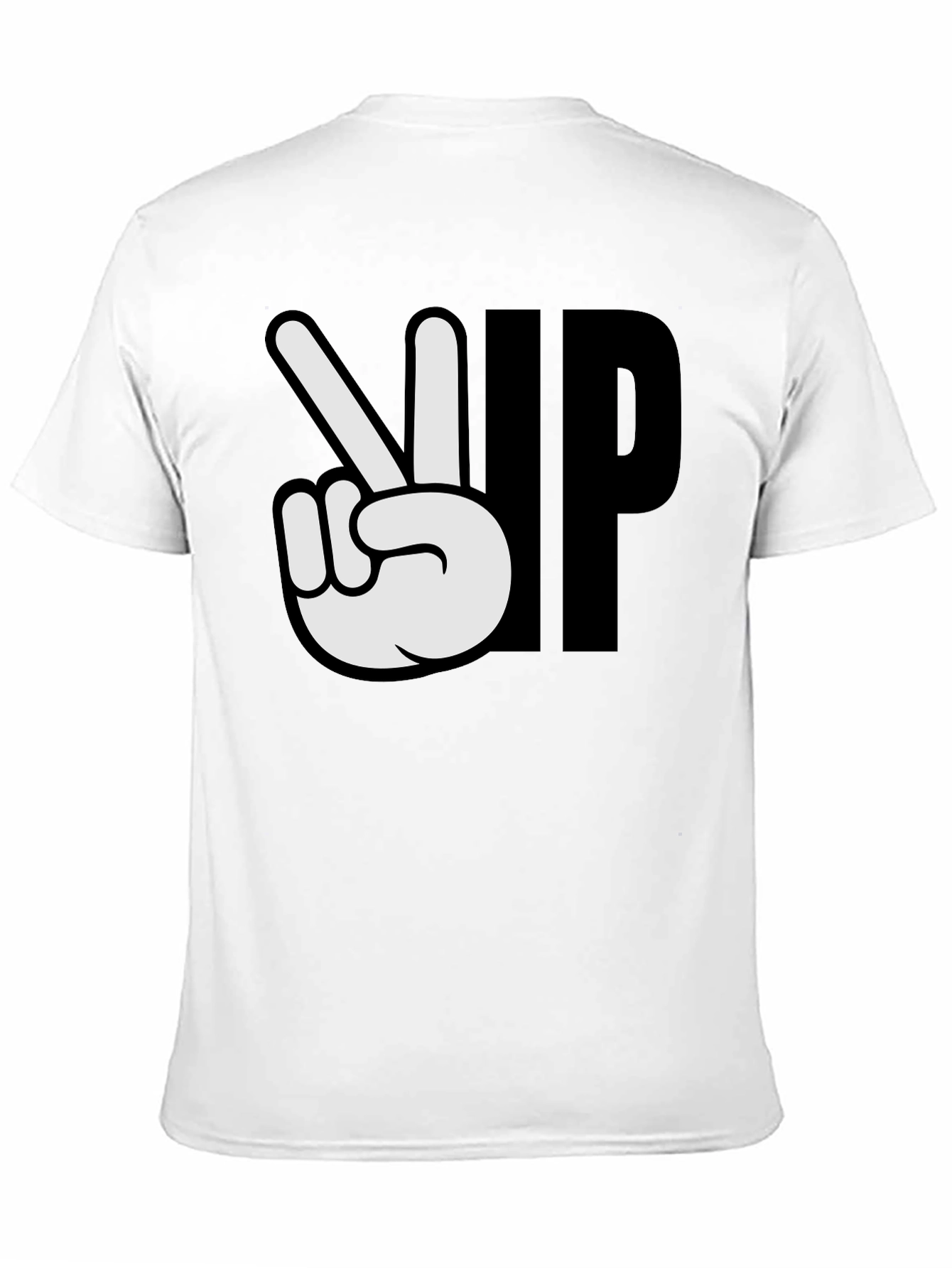Peace Up Black Graphic T-Shirt