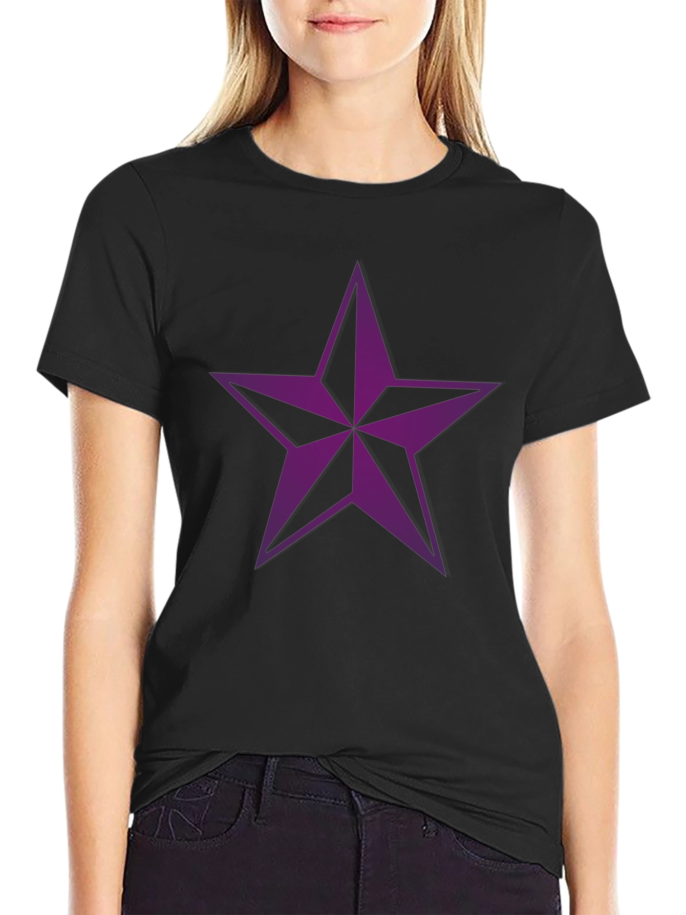 Star Graphic Tee - Mens Black Crewneck