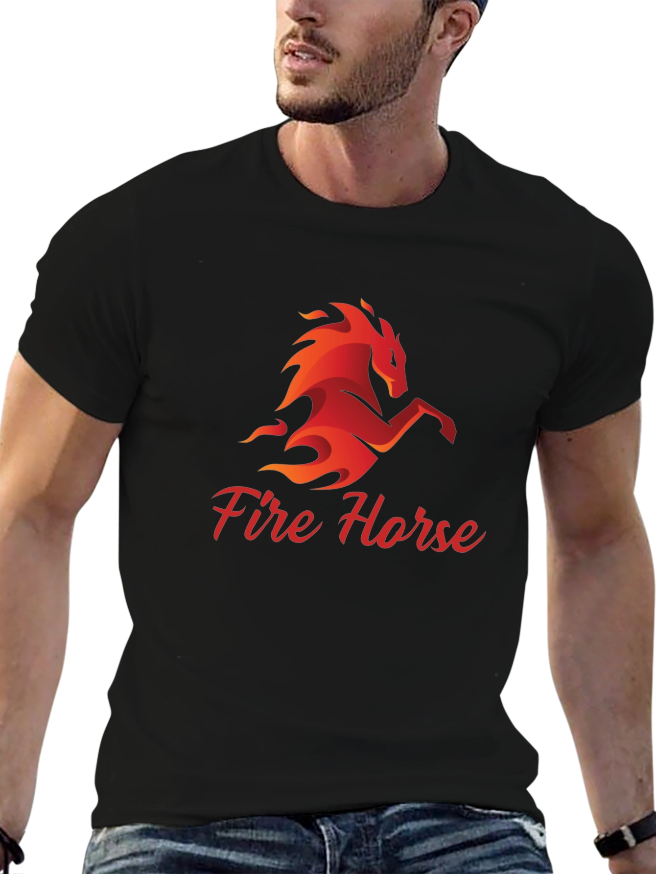Fire Horse Graphic T-Shirt