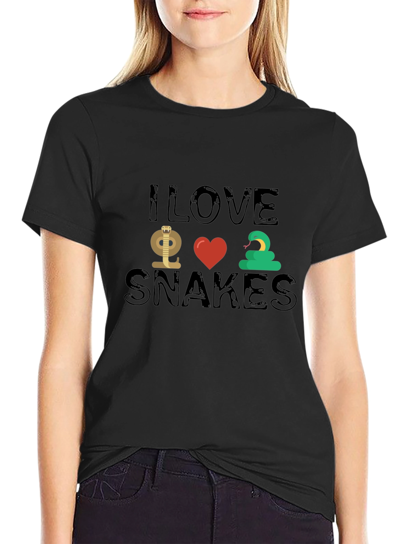 I Love Snakes T-Shirt - Novelty Snake Lover Tee