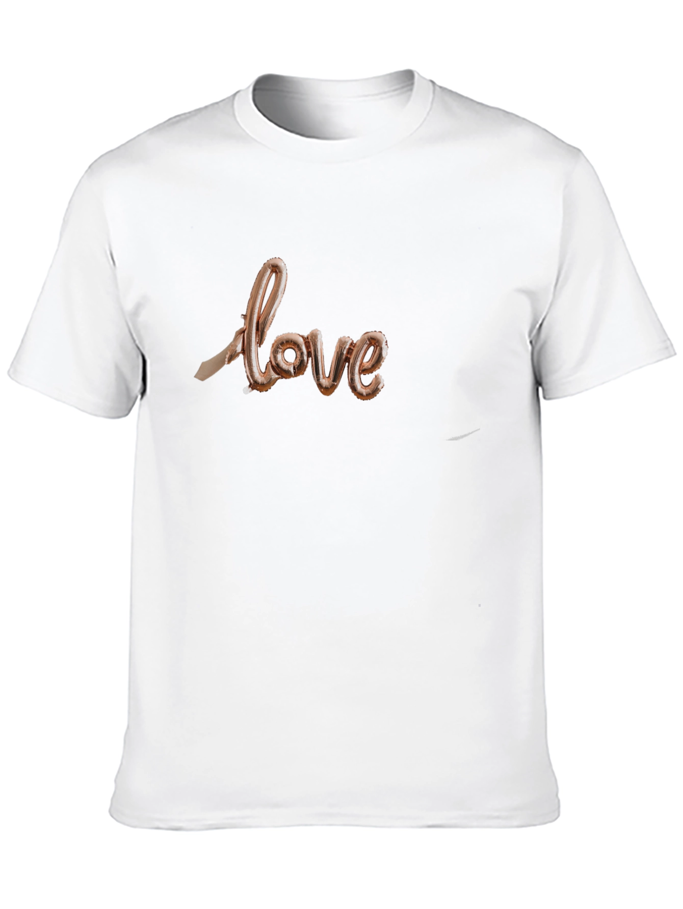 Love Balloon Text Graphic Black T-Shirt