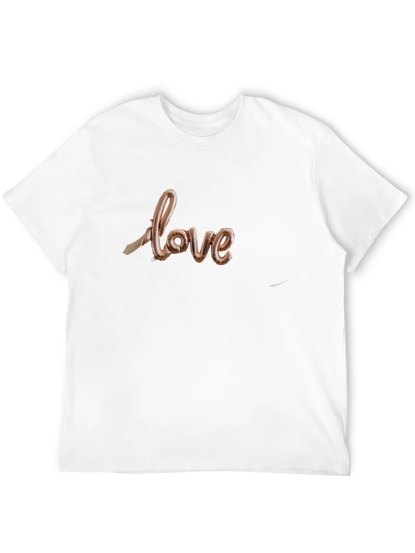 Love Balloon Text Graphic Black T-Shirt