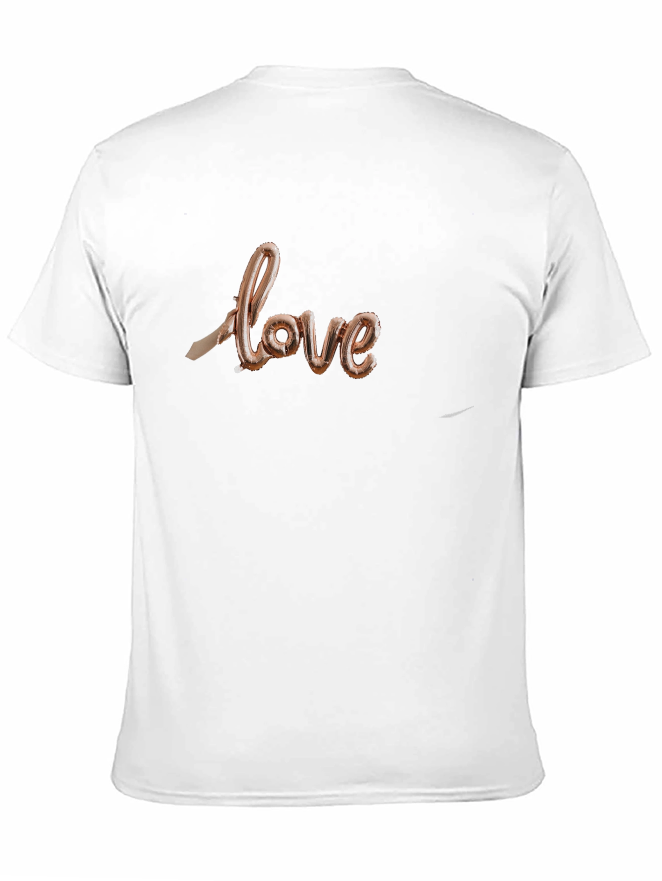 Love Balloon Text Graphic Black T-Shirt