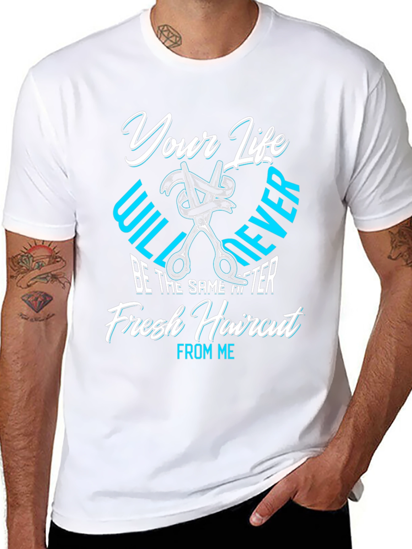Fresh Haircut T-Shirt - Barber Style