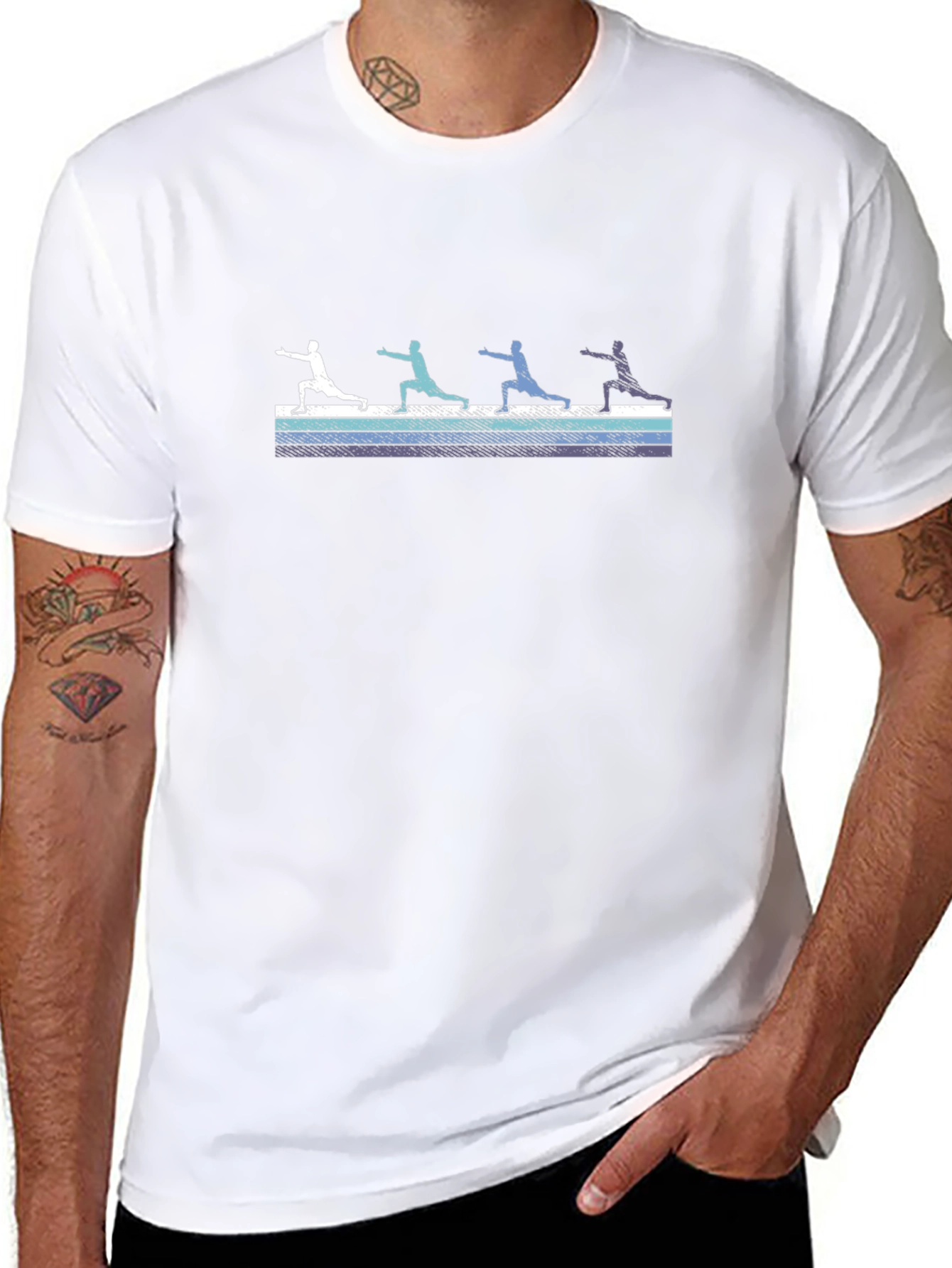 Yoga Pose Graphic Black T-Shirt