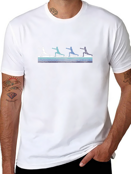 Yoga Pose Graphic Black T-Shirt