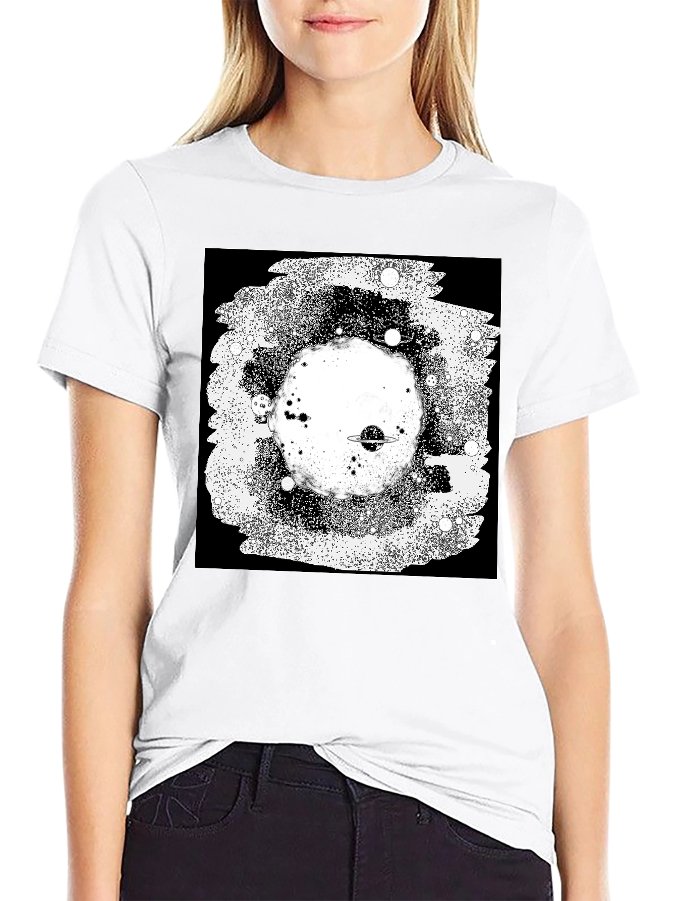 Cosmic Black T-Shirt - Galaxy Design