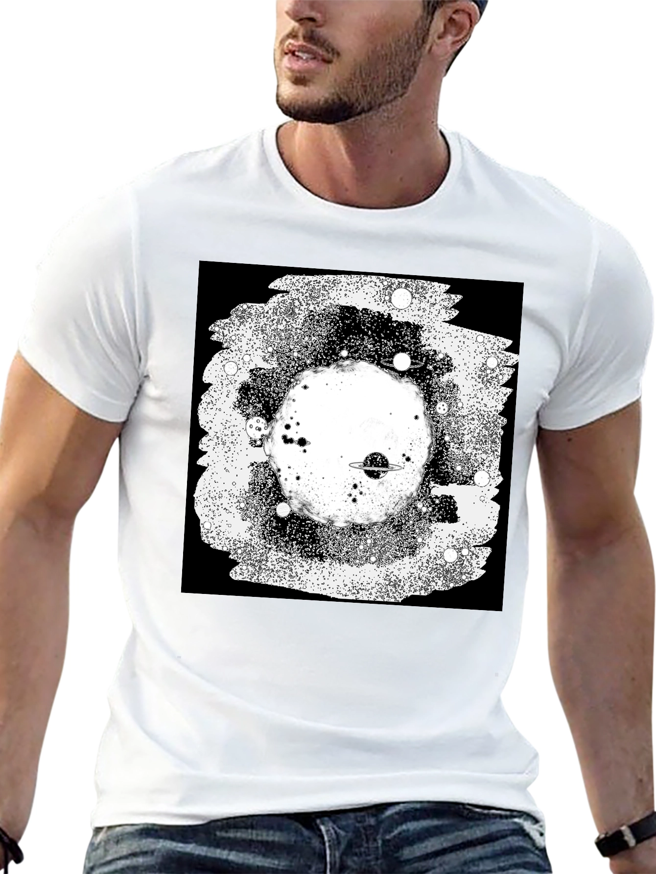 Cosmic Black T-Shirt - Galaxy Design