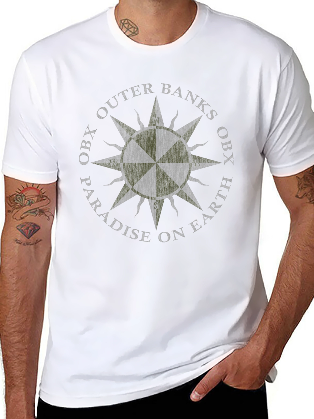 Outer Banks OBX Compass Graphic Tee