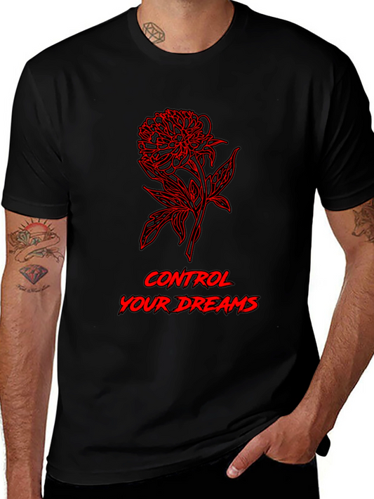 Floral Dream Control Graphic Tee - Black