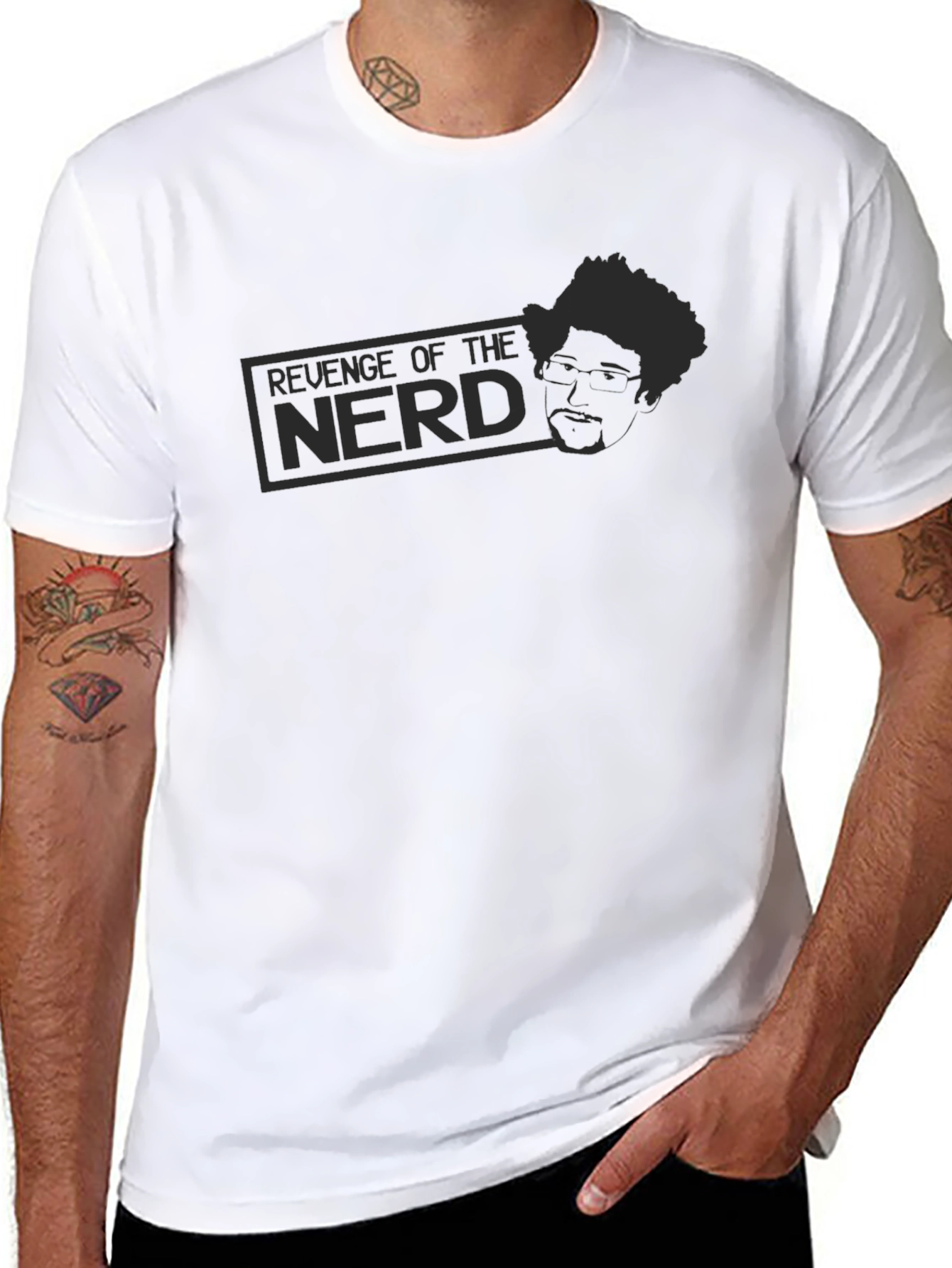 Revenge of the Nerd Black Graphic T-Shirt