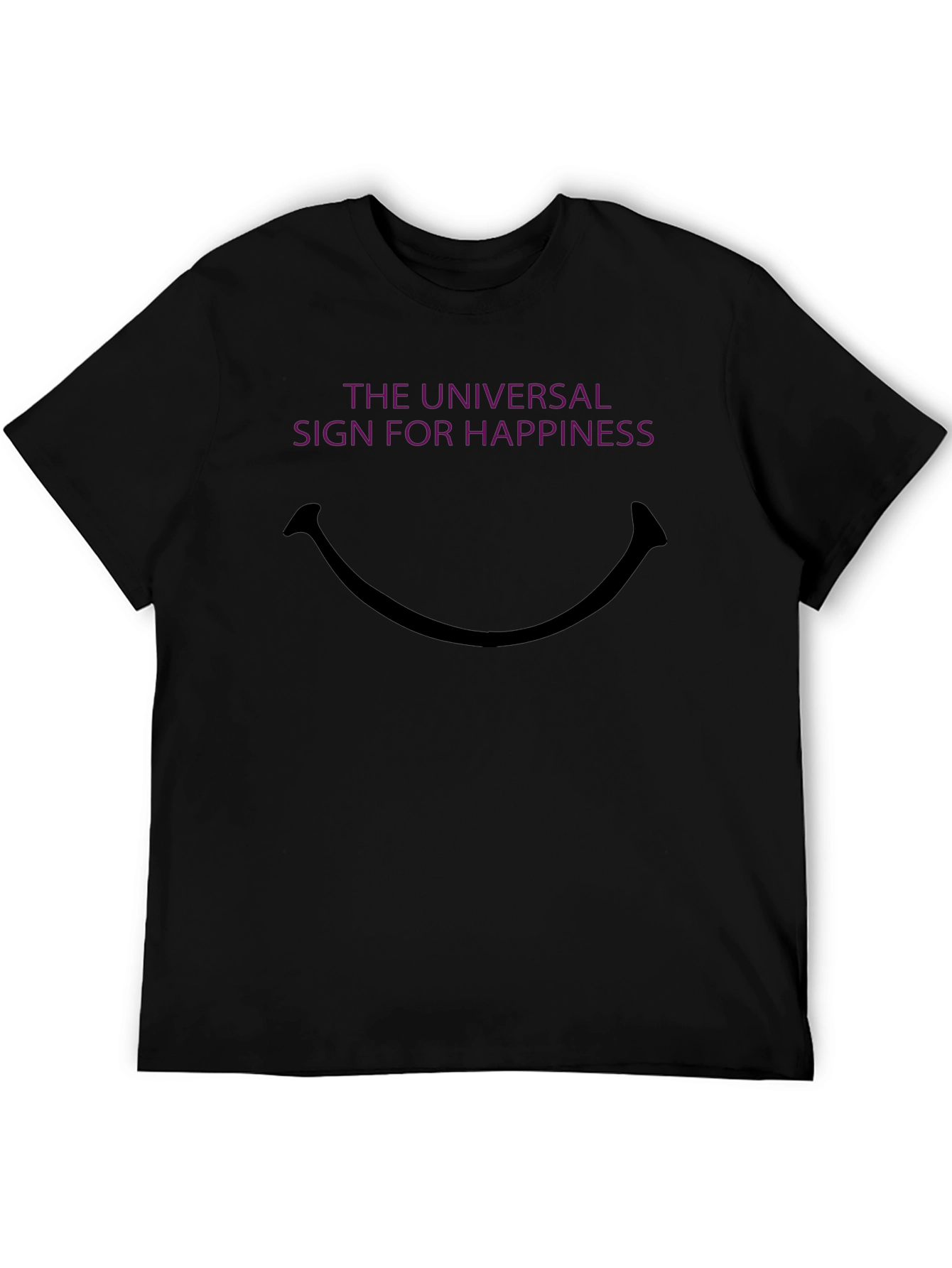 Universal Happiness Graphic T-Shirt - Black