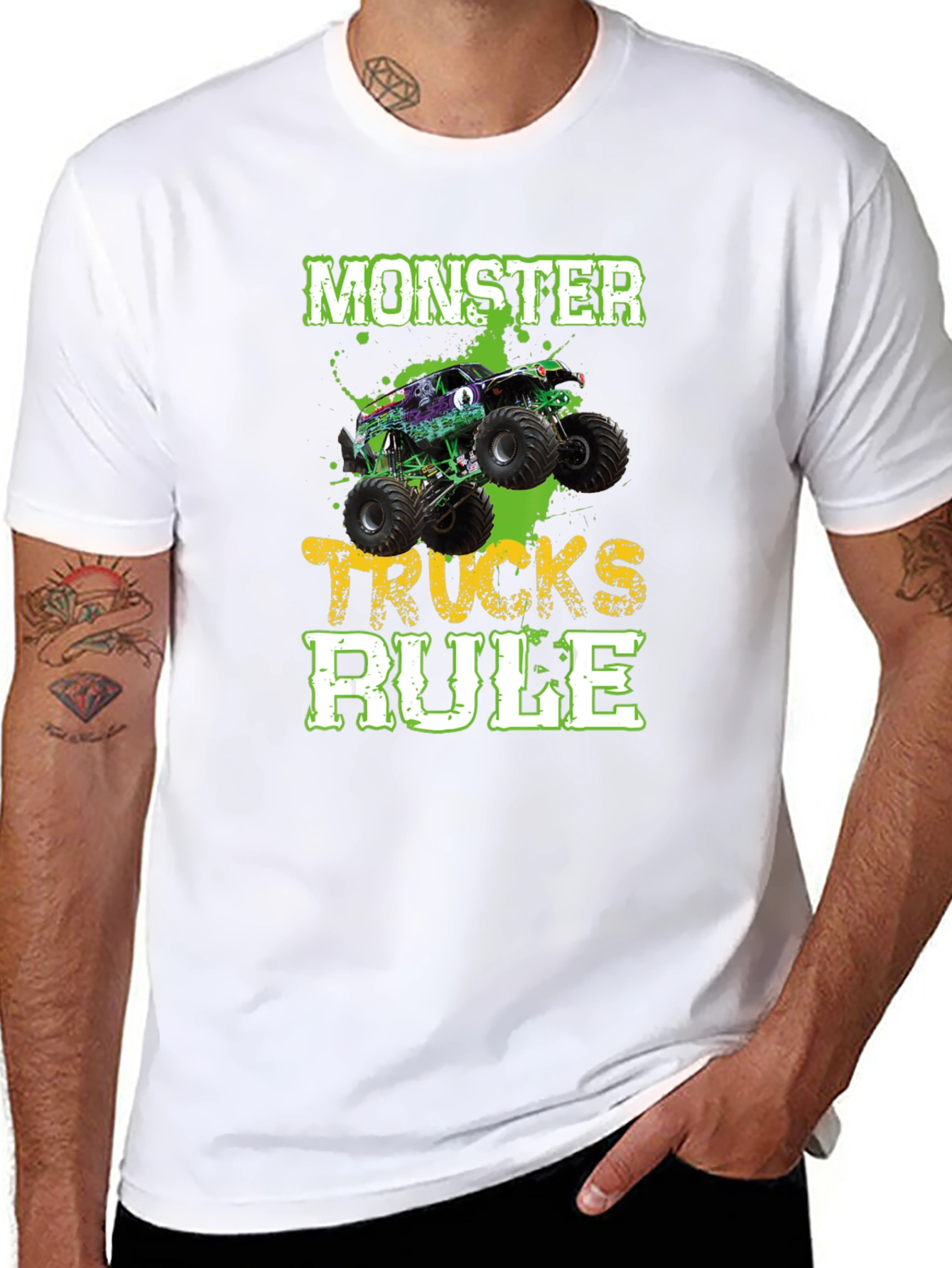 Monster Trucks Rule Black T-Shirt