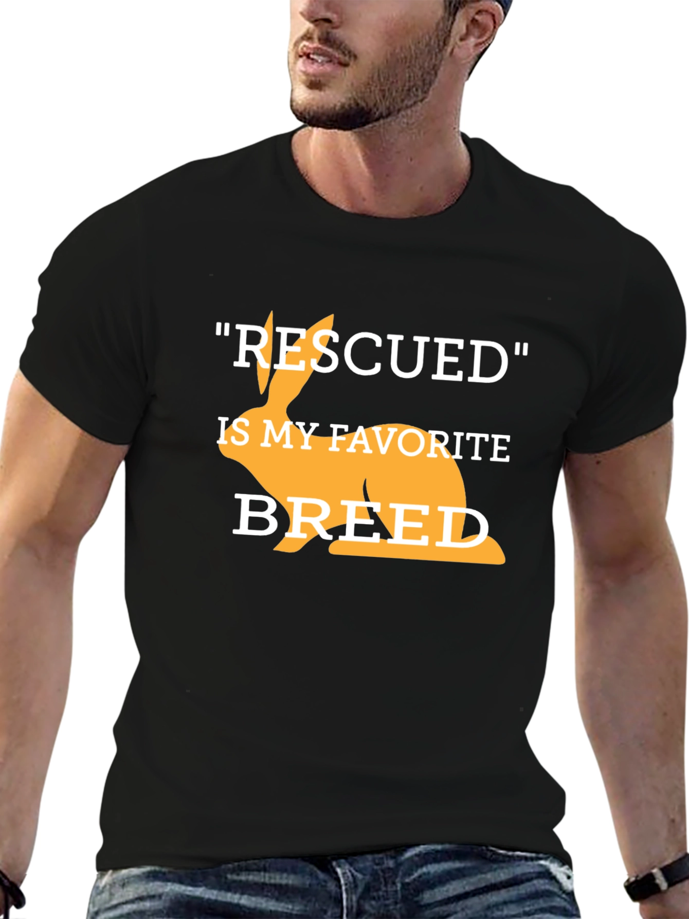 Rescued Rabbit T-Shirt - Animal Lover Tee