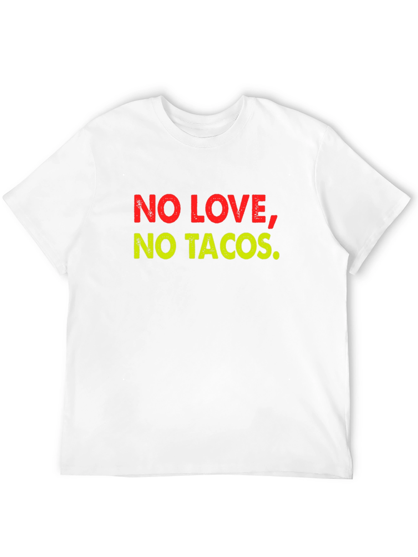 No Love No Tacos Mens Black T-Shirt