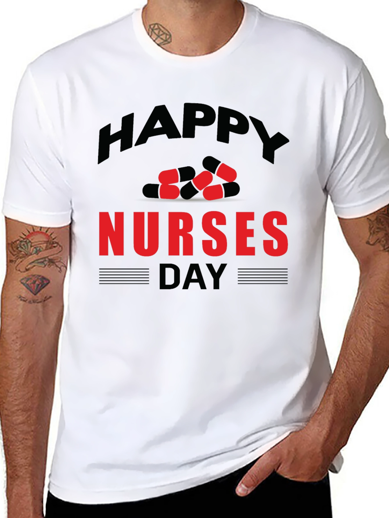 Happy Nurses Day T-Shirt - Pill Graphic Design