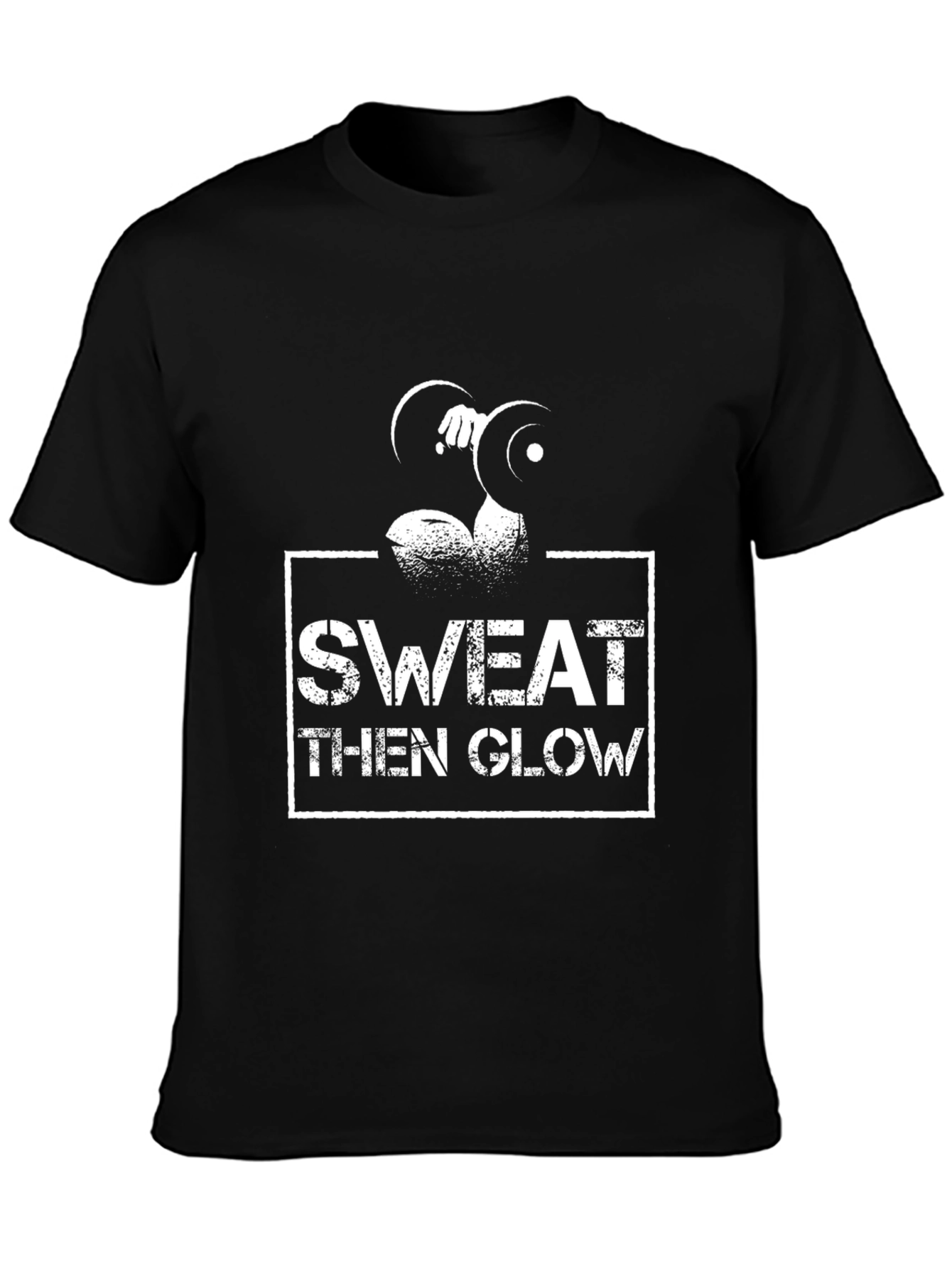 Sweat Then Glow Graphic Tee - Gym Motivation