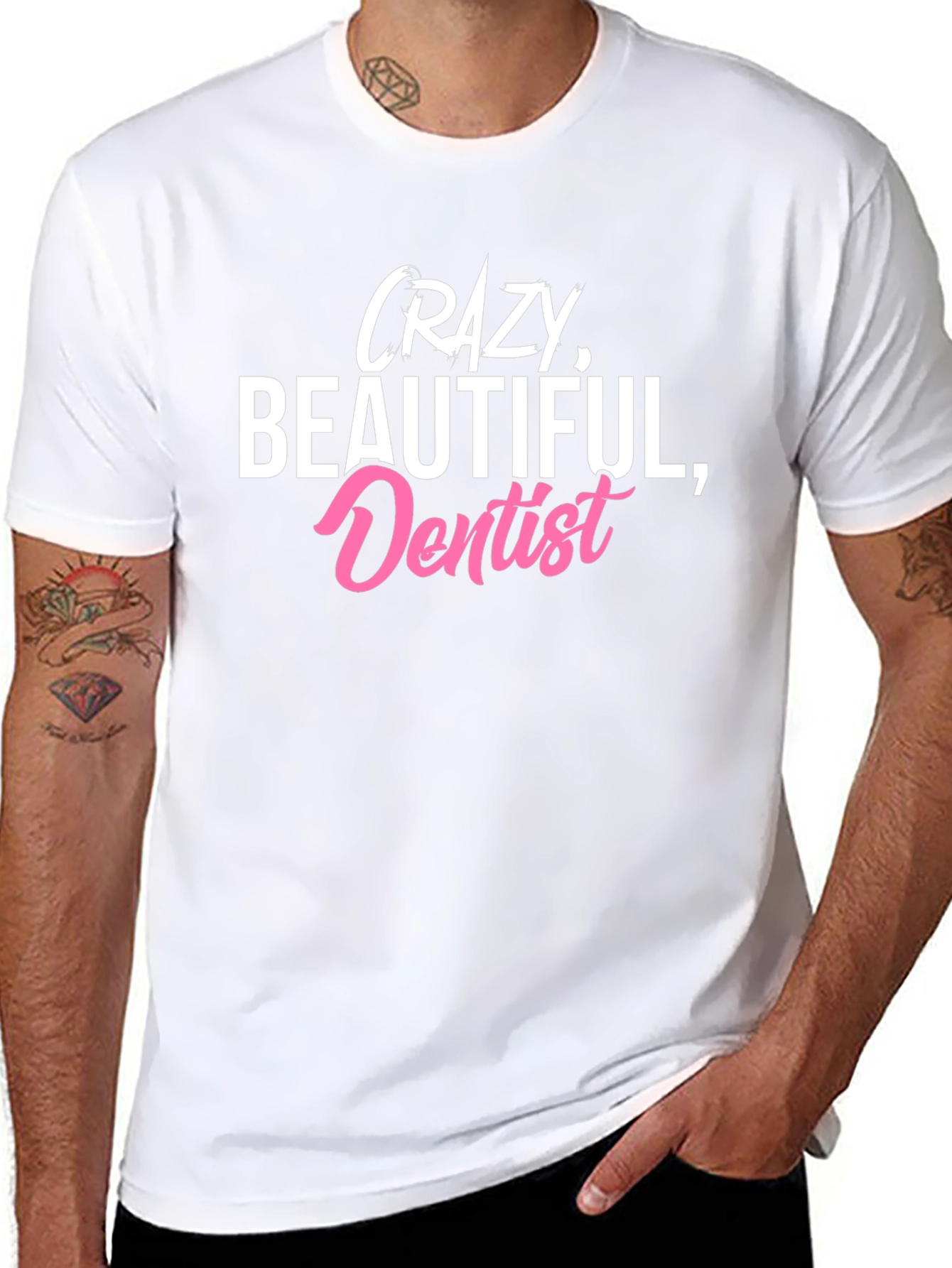 Crazy Beautiful Dentist Black Graphic Tee