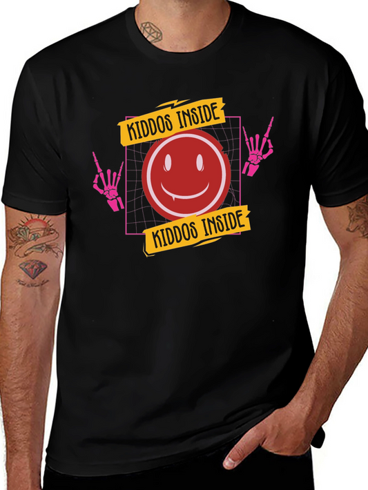 Kiddos Inside Graphic Tee - Trendy Black T-Shirt