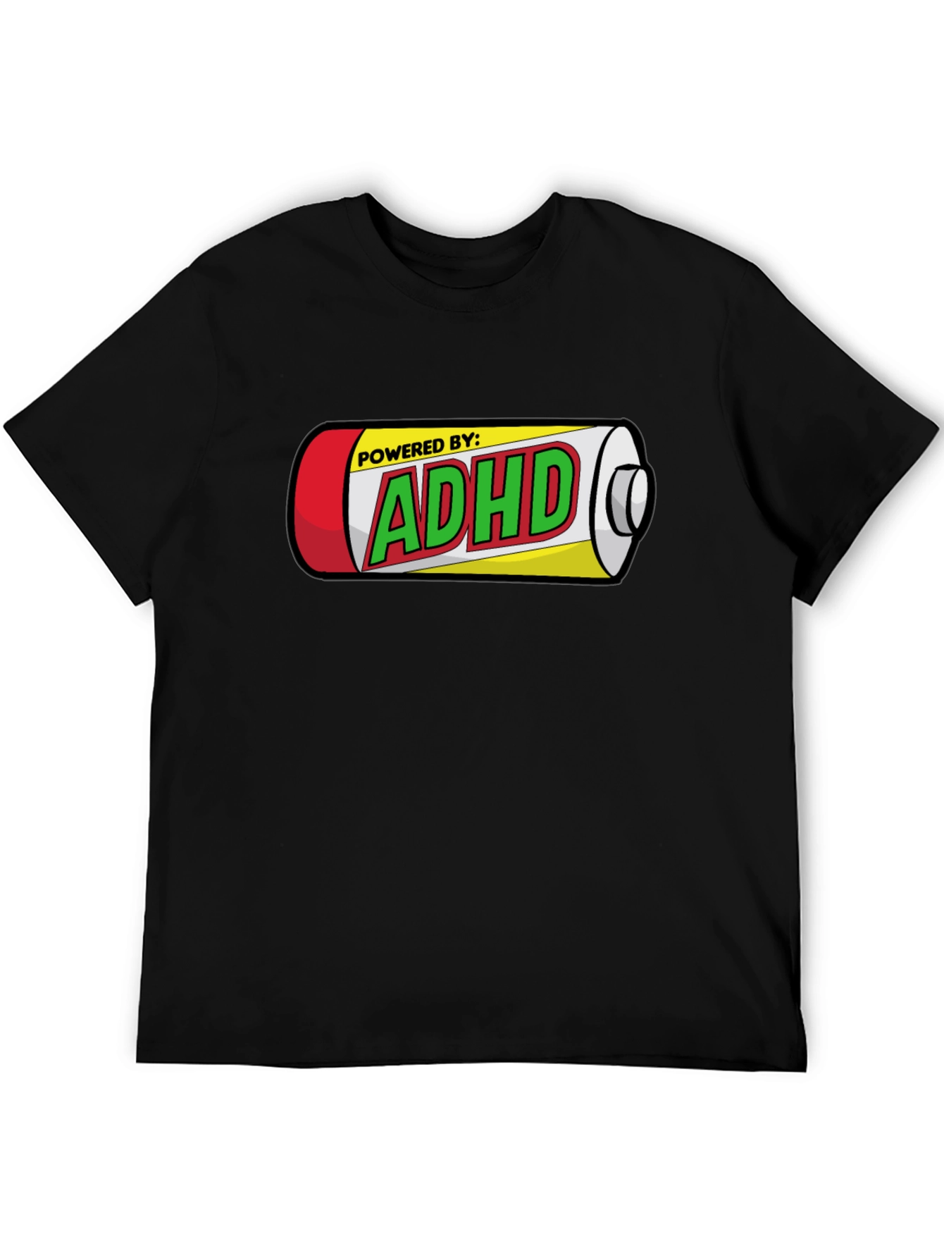 Powered By: ADHD T-Shirt - Novelty Design