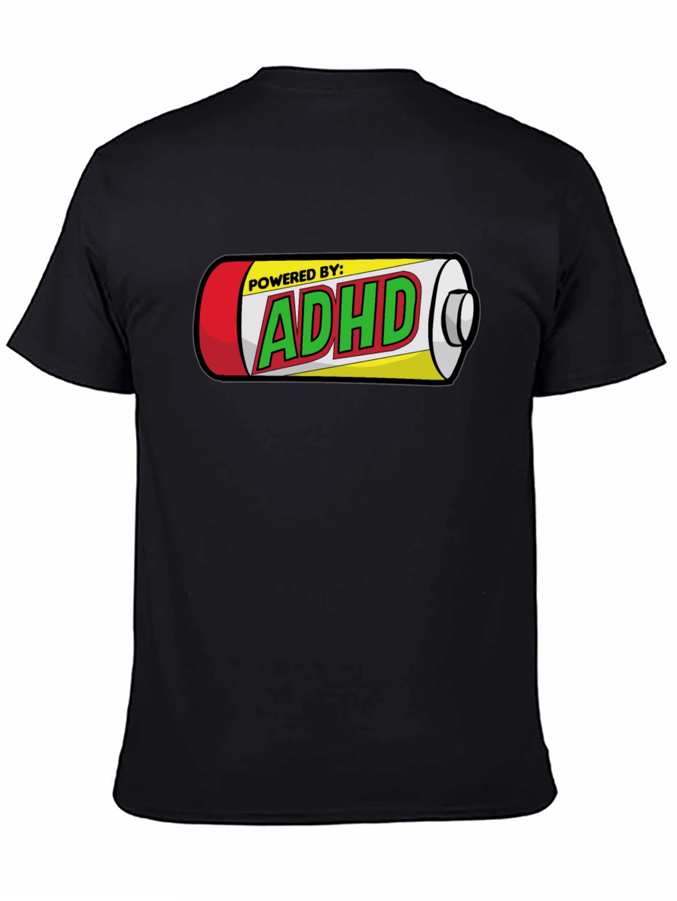 Powered By: ADHD T-Shirt - Novelty Design