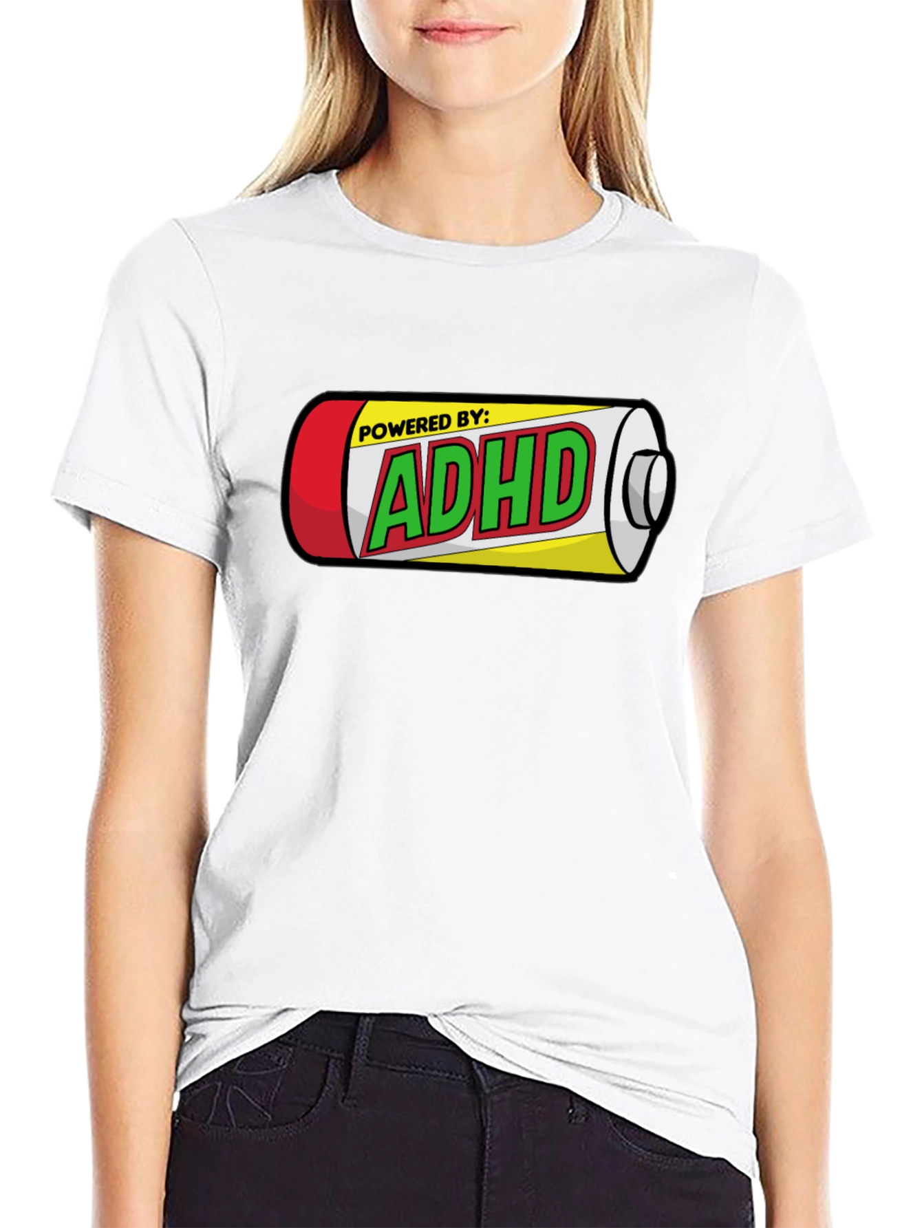 Powered By: ADHD T-Shirt - Novelty Design
