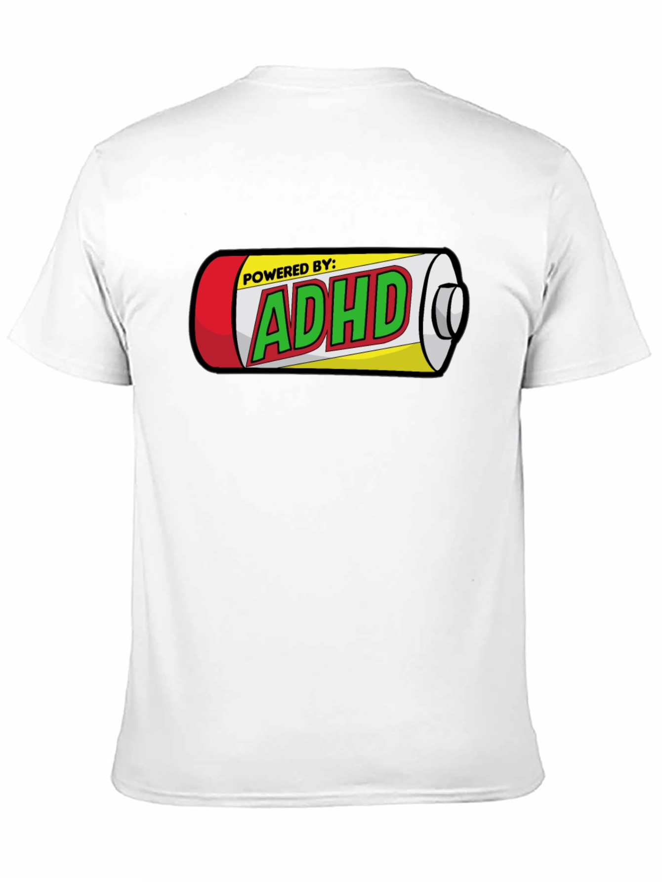 Powered By: ADHD T-Shirt - Novelty Design