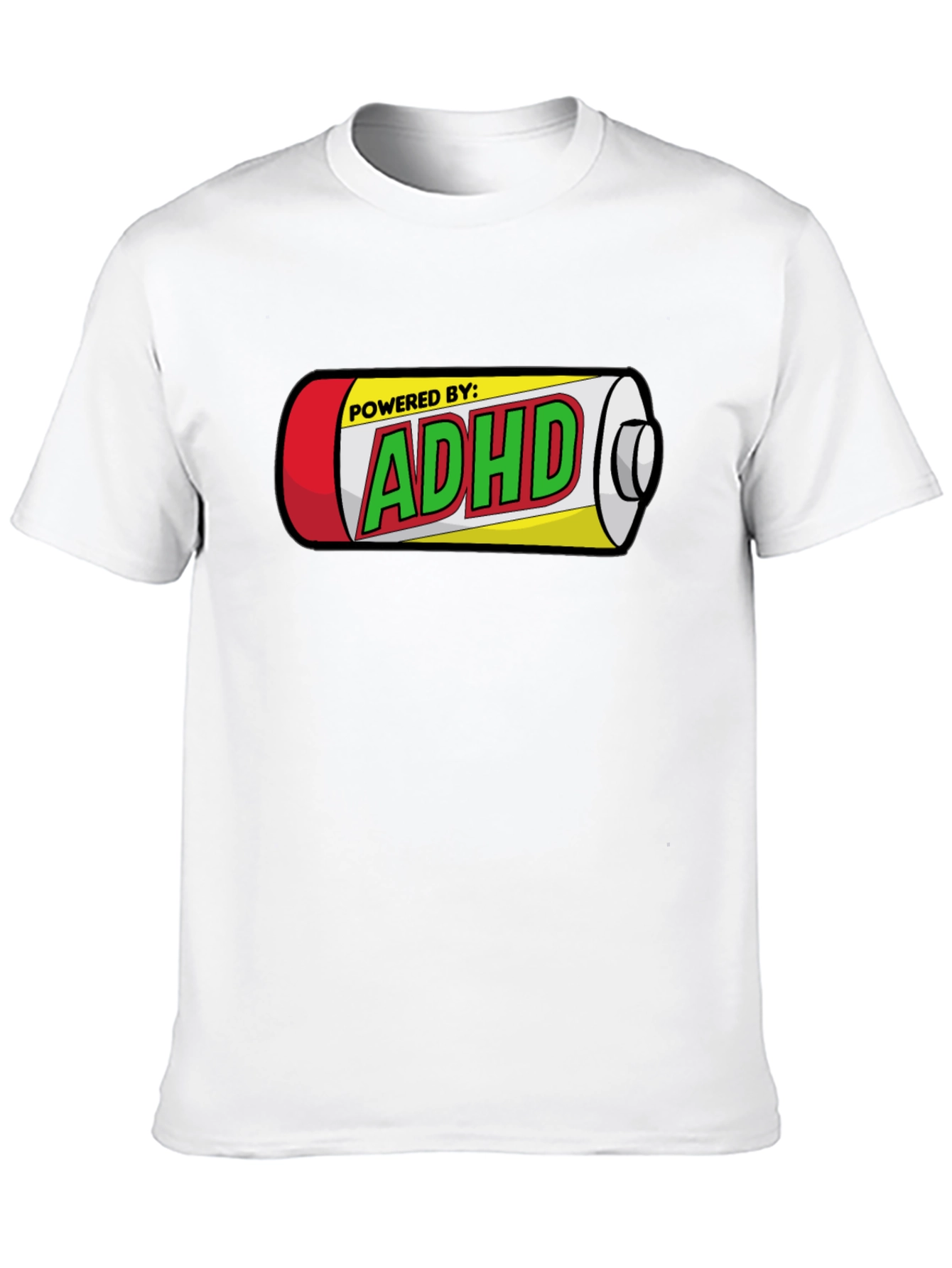 Powered By: ADHD T-Shirt - Novelty Design