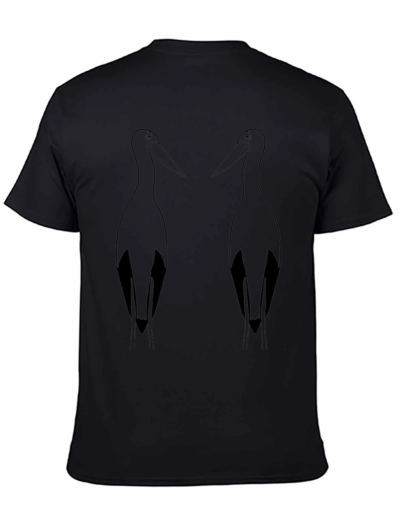 Black Pelican Graphic Tee - Cool Bird Design
