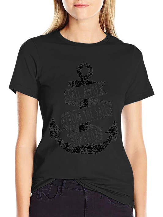 Sail Away Anchor Graphic T-Shirt