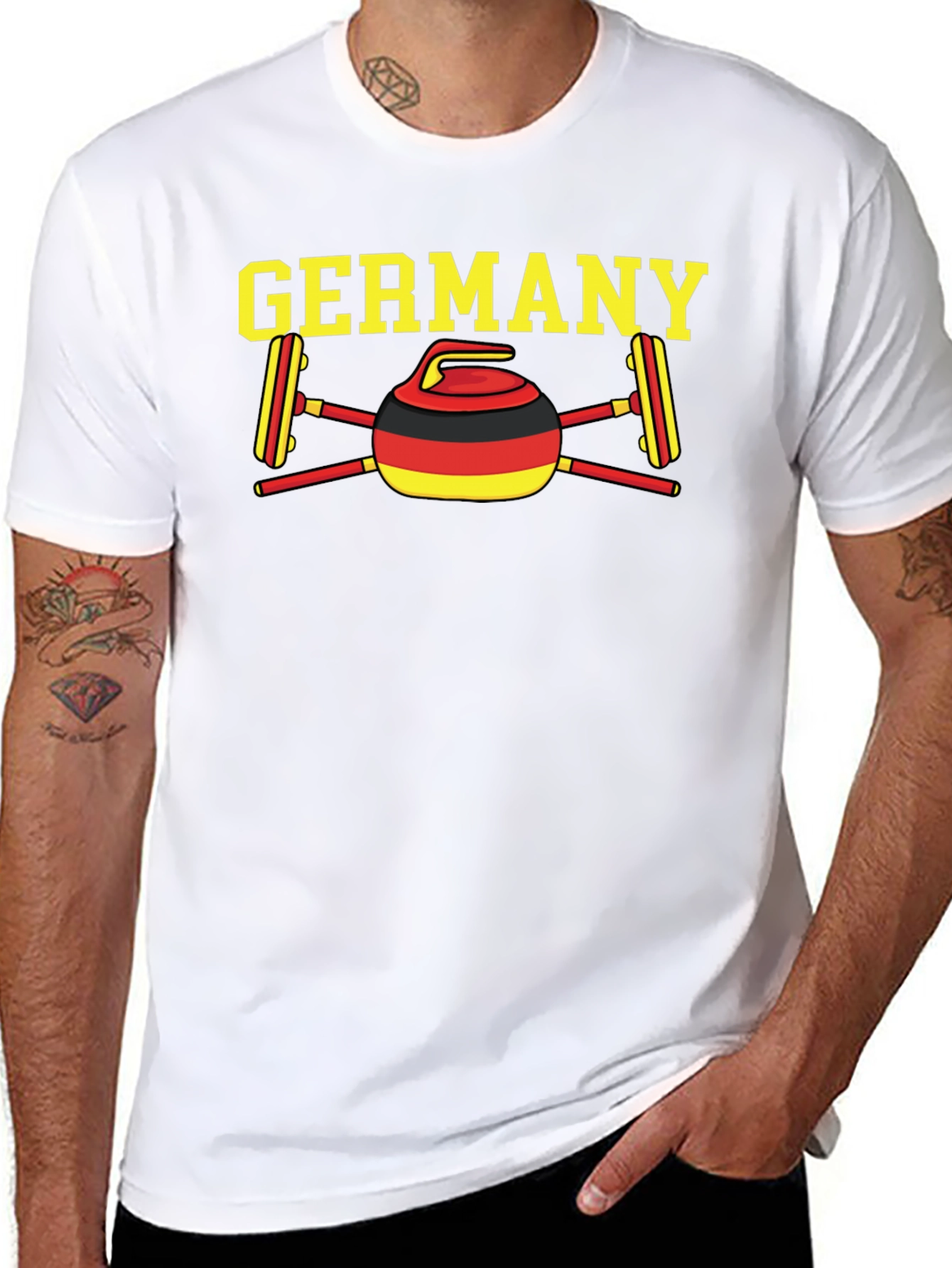 Germany Curling Flag T-Shirt