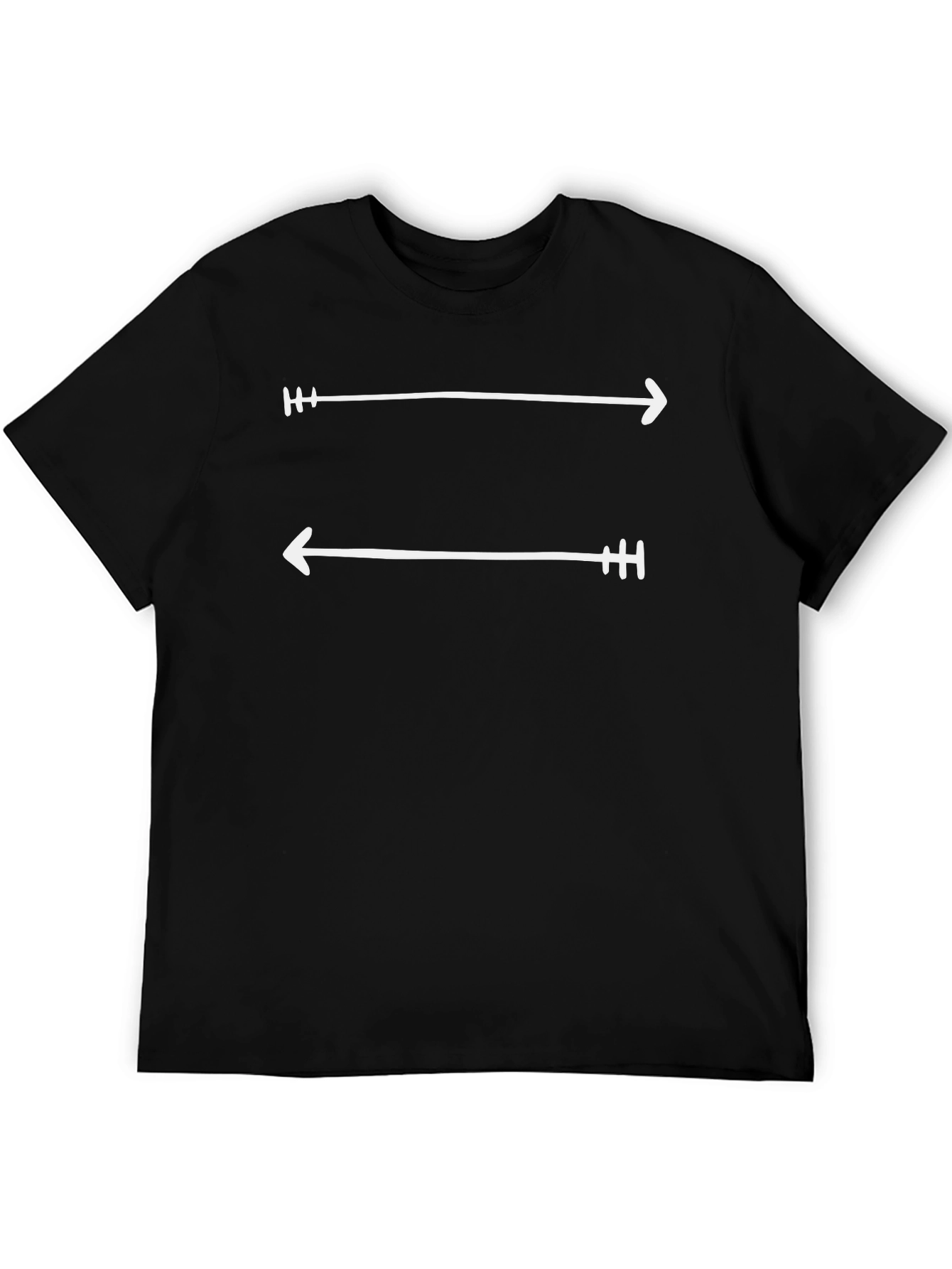 Arrow Design Graphic Tee - Mens Casual Black T-Shirt
