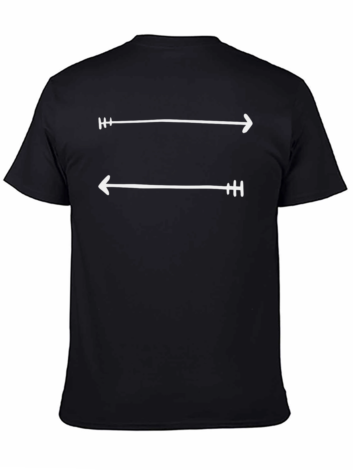 Arrow Design Graphic Tee - Mens Casual Black T-Shirt