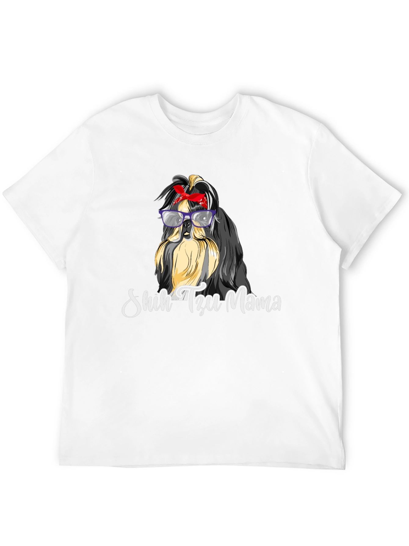 Shih Tzu Mama Black T-Shirt
