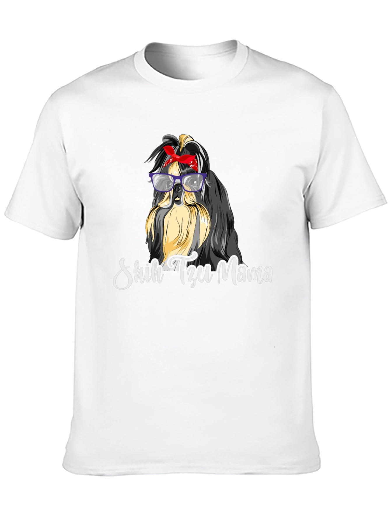 Shih Tzu Mama Black T-Shirt