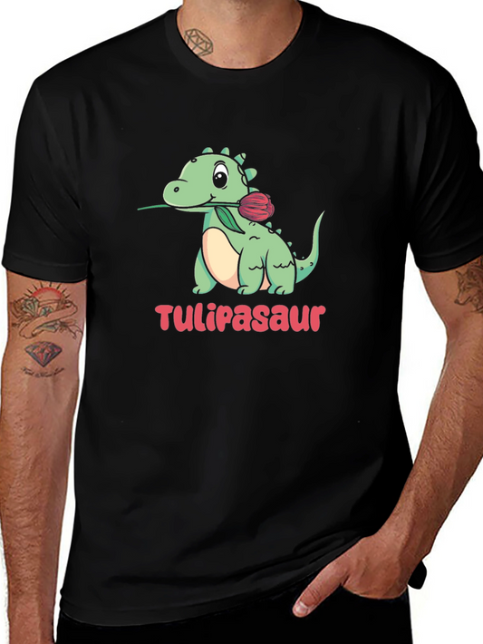 Tulipasaur T-Shirt - Cute Dinosaur with Tulip