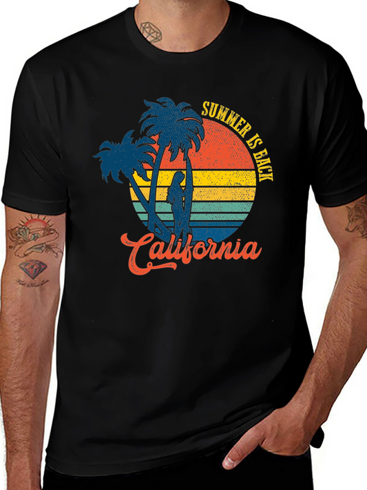 California Summer T-Shirt - Retro Surf Design