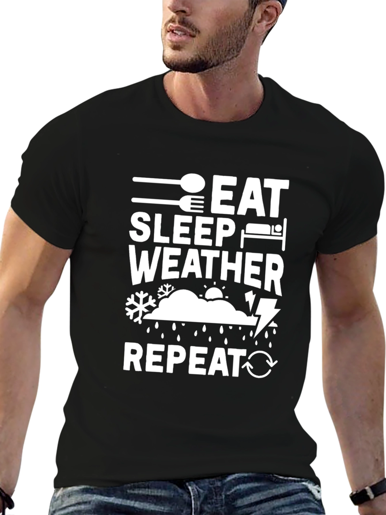 Eat Sleep Weather Repeat T-Shirt