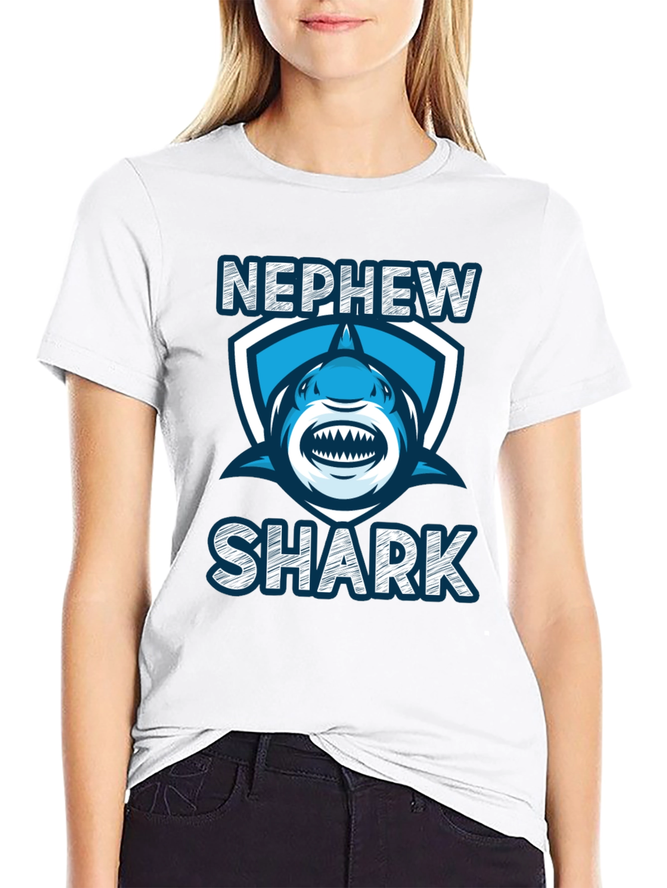 Nephew Shark T-Shirt - Cute Family Matching Tee
