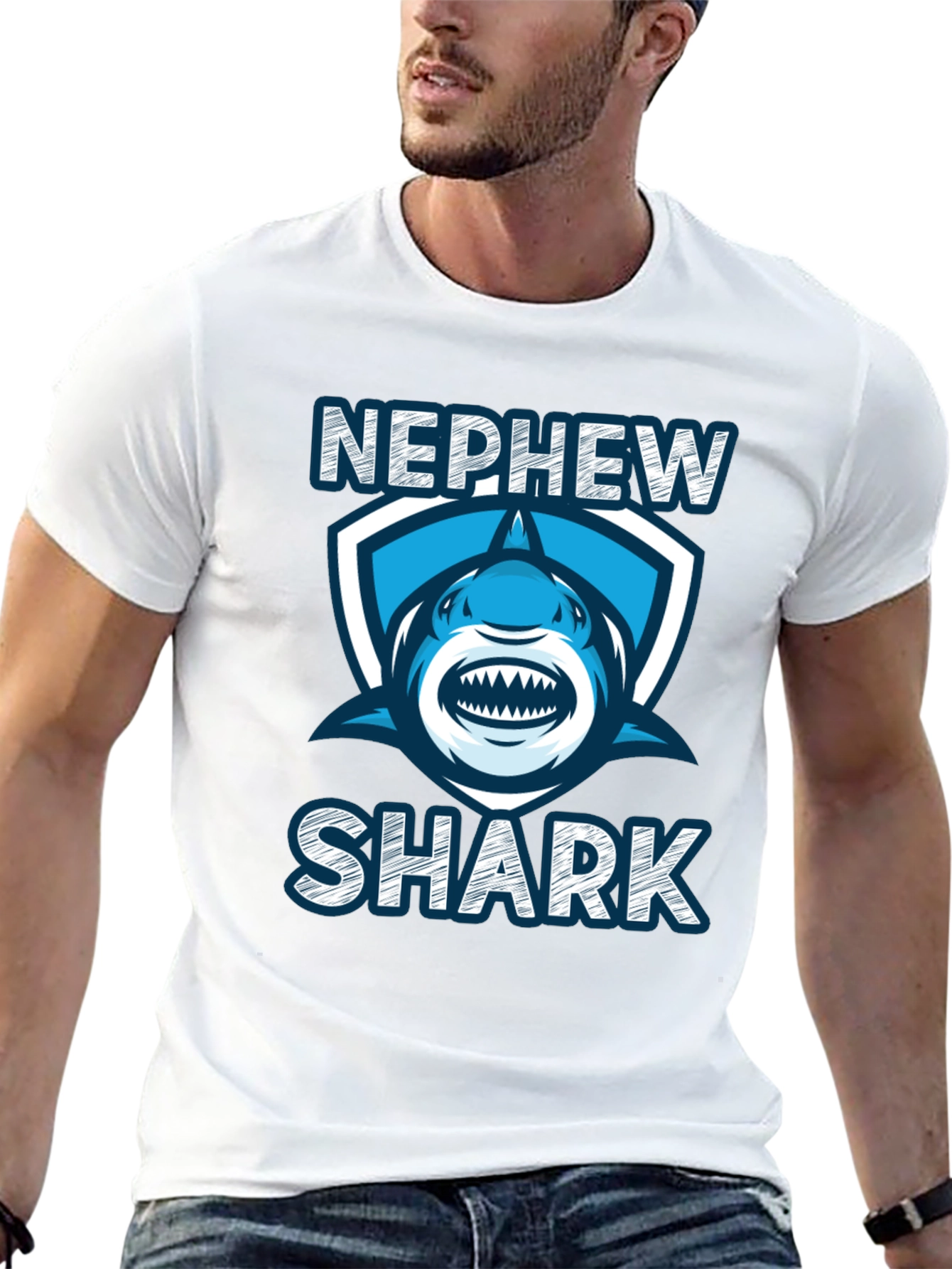 Nephew Shark T-Shirt - Cute Family Matching Tee