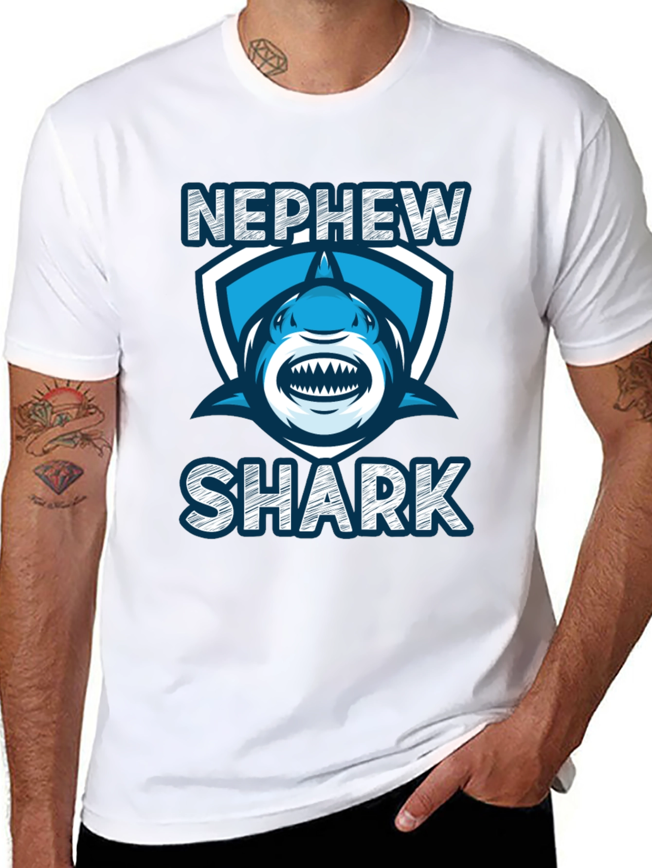 Nephew Shark T-Shirt - Cute Family Matching Tee